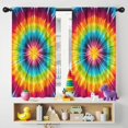 thumbnail image 5 of Blackout Kids Curtains,Colorful Rainbow Tie Dye Spiral Pattern Childrens Insulated Curtains Set Of 2,Bedroom Essentials,Toddler Room Decor 42"x54", 5 of 5