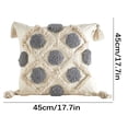 thumbnail image 3 of Puntoco Nueva funda de almohada de estilo bohemio con borlas silenciosas para sofá y sala de estar, 3 of 3