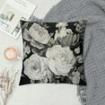 thumbnail image 2 of COMIO  Throw Pillow Cover Black and White with Floral Bouquet of Roses Daisy Blue Wild Flowers in Vintage Style Watercolor Decorative Pillow Case Home Decor Square Pillowcase, 2 of 5