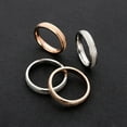thumbnail image 6 of Amaiiu Stainless Steel Ring Personalized Sparkling Rings Jewelry Gift Dressing Up Accessory for Wedding Party Daily Working Rose Gold 4MM, 6 of 10