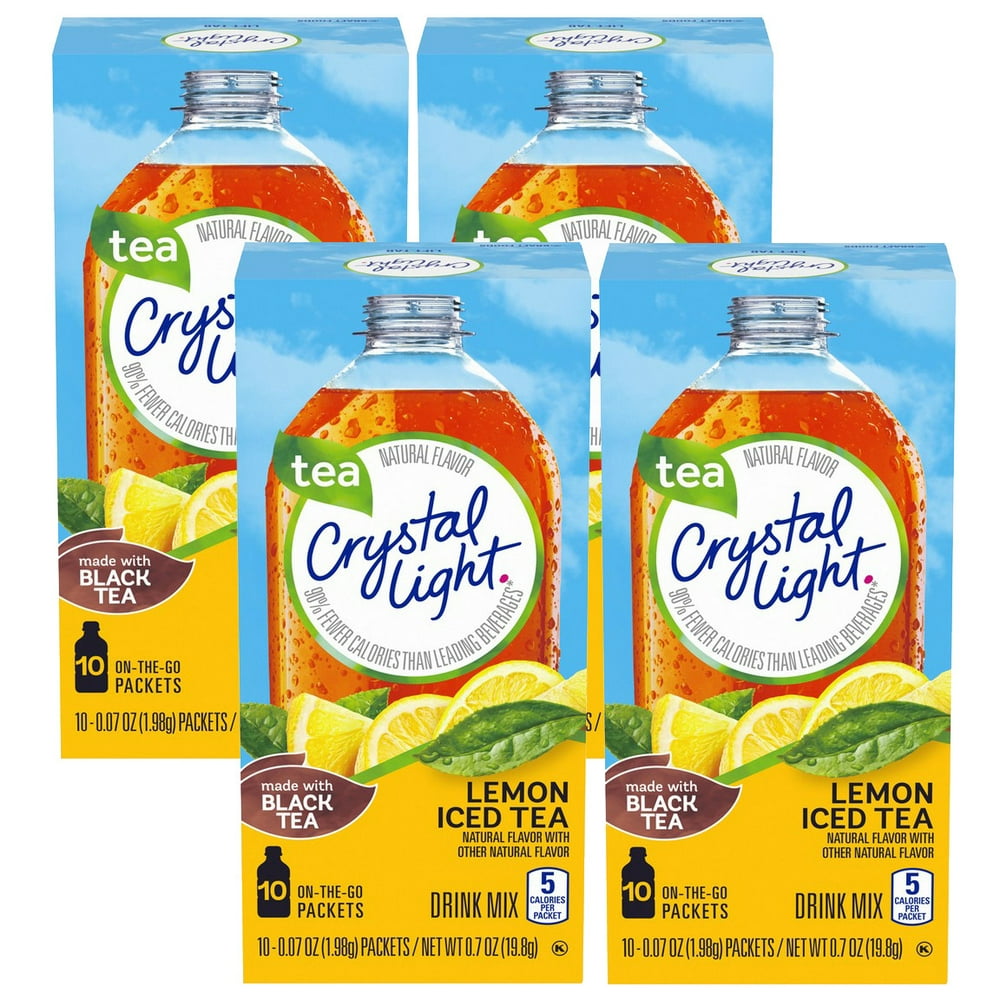 Crystal Light Lemon Iced Tea Powdered Drink Mix, 10 Ct - 0.7 oz Packets