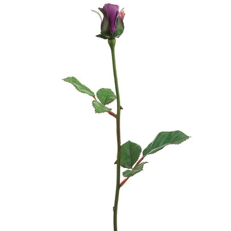 Allstate Single Rose Bud Artificial Stem Spray - 23" - Purple - Set of 48