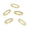 thumbnail image 4 of Ross-Simons 2.50 ct. t.w. CZ Jewelry Set: 5 Eternity Bands in 18kt Gold Over Sterling, Women's, Adult, 4 of 7