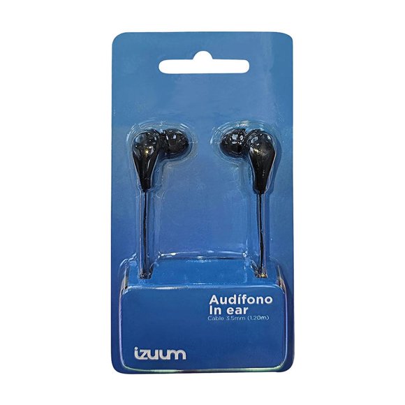 Audífonos in ear sin micrófono Richards PJT-DEP2142 almohadillas de silicona, conector 3.5 mm, negro