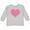 AC-Heather Grey, variant on Inktastic Pink Heart (Stitch Border) Girls Long Sleeve Toddler T-Shirt