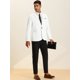 thumbnail image 4 of INSPIRE CHIC Blazer formal ajustado para hombre, traje de vestir con un botón y un solo pecho, abrigo deportivo blanco M, 4 of 6