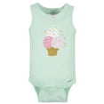 Gerber Baby Girl Tank Onesies Bodysuits, 4pk