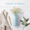 thumbnail image 3 of REGALWOVEN Small Ceramic Bud Vase Modern Cylinder Vase, Matte Ribbed Decorative Flower Vase for Desktop, Boho Home Decor Blue 2.4"L x 2.4"W x 5.1"H, 3 of 6