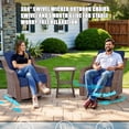 thumbnail image 4 of Bellefurn Outdoor Patio Swivel Rocker Patio Chairs with 6" Thick Cushion and Side Table,Rattan Patio Swivel Glider Chairs Outdoor Furniture Set Conversation Set for Porch,Deck,Yard, 4 of 10