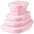 thumbnail image 2 of 4 contenedores plegables de silicona, contenedores plegables para almacenar alimentos, loncheras de silicona, loncheras de silicona plegables, juegos de contenedores de almacenamiento de, 2 of 8