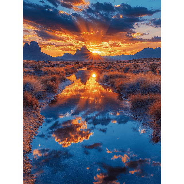 Qisvanset 12x16 Inch Southwest Sunset Sunrise Canvas Wall Art, Nature Panoramic Art Ready To Hang Home Decor