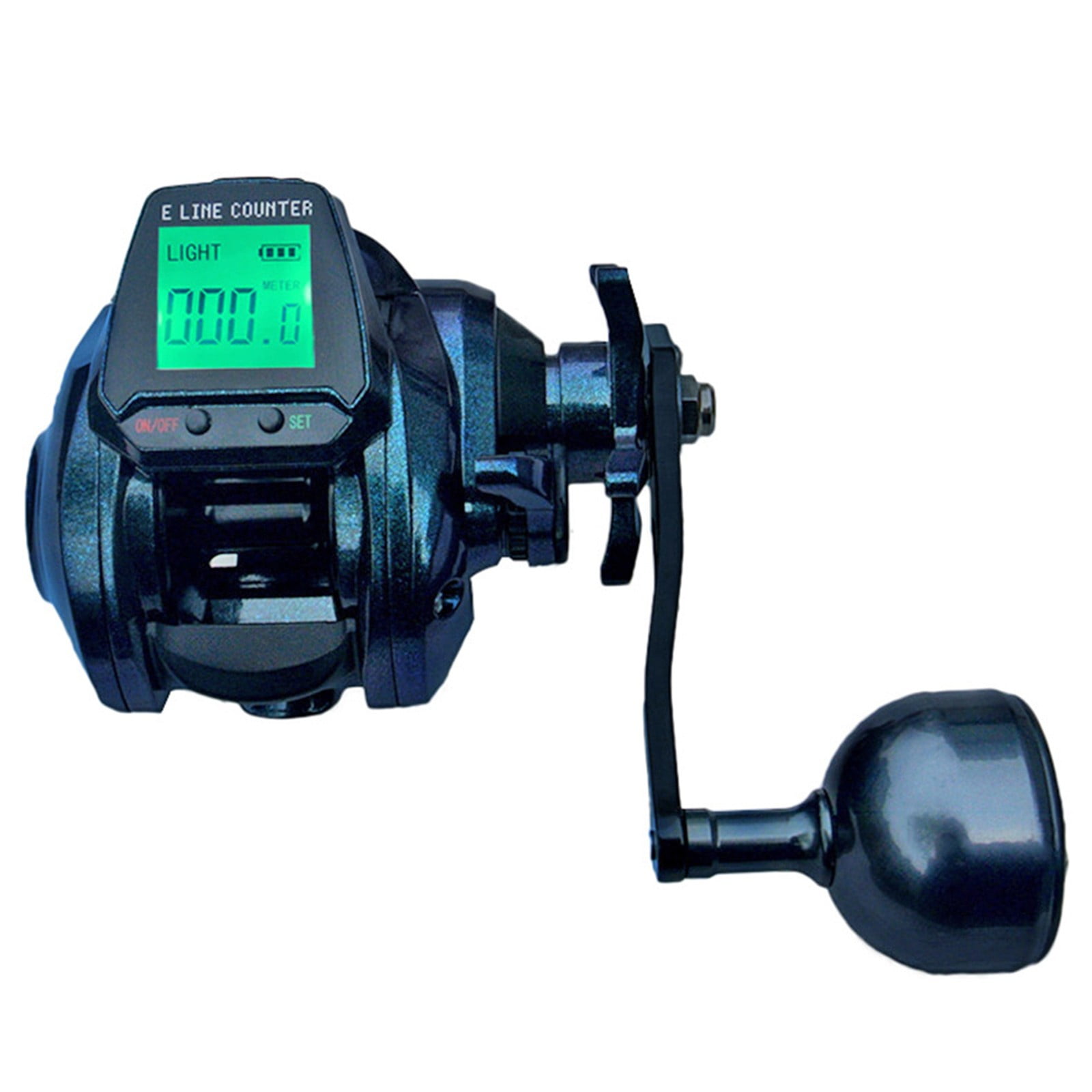 7.2:1 Digital Fishing Baitcasting Reel Large Backlighting Display Bite Alarm  