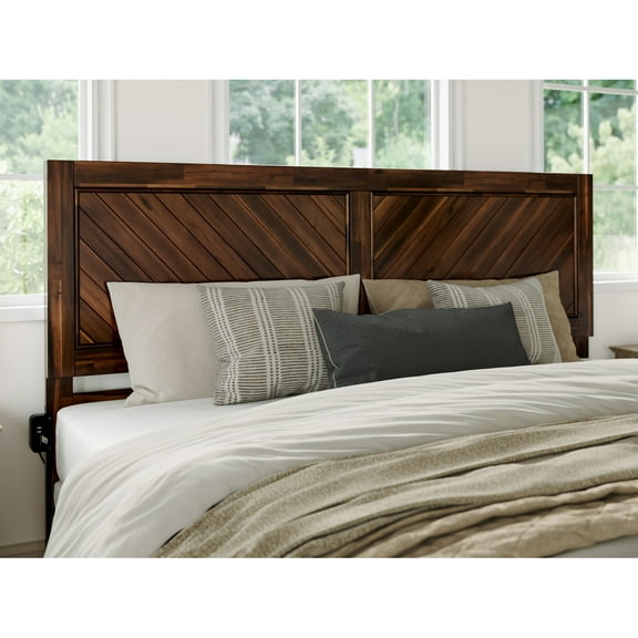 HomeStock Renaissance Romance King Headboard in Barnwood