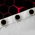 thumbnail image 4 of jejeloiu Red Black Black Out Curtains,Abstract Geometric Hexagon Curtains Pack of 2 (42x63 Each) For Men Women, 4 of 6