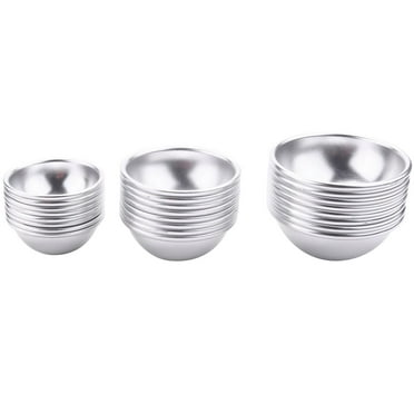 XIRQI 24 Pieces 3 Sizes DIY Metal Bath Bomb Mold 12 Set for Crafting Your Own Fizzles