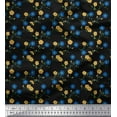 thumbnail image 1 of Soimoi Japan Crepe Satin Fabric Leaves & Floral Decor Fabric Printed Yard 42 Inch Wide, 1 of 1