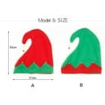 thumbnail image 7 of NOKIO 2pcs Christmas Elf Hat Festive Headwear Cute Elf Hat Cute Holiday Elf Hat Hats Has Bonnets Christmas Party Supplies Santa Claus Hat Elf Caps Creative Headwears Headgear Flannel, 7 of 7