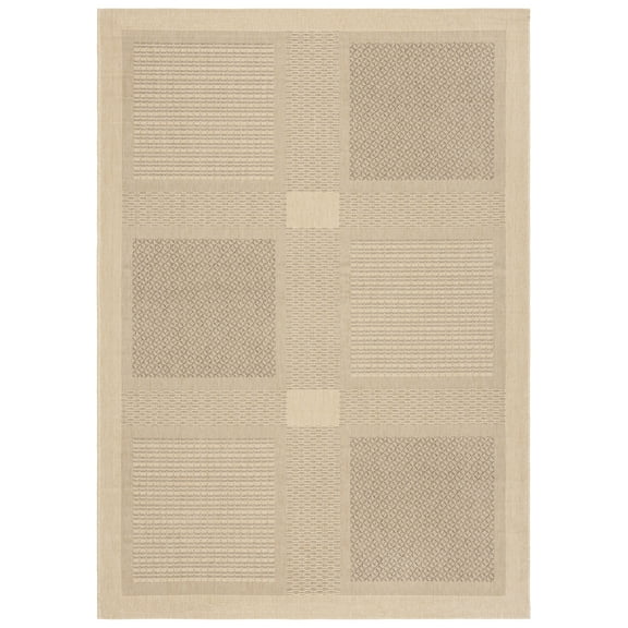 Safavieh Courtyard Eileen Geometric Indoor/Outdoor Area Rug, Natural/Brown, 4' x 5'7"