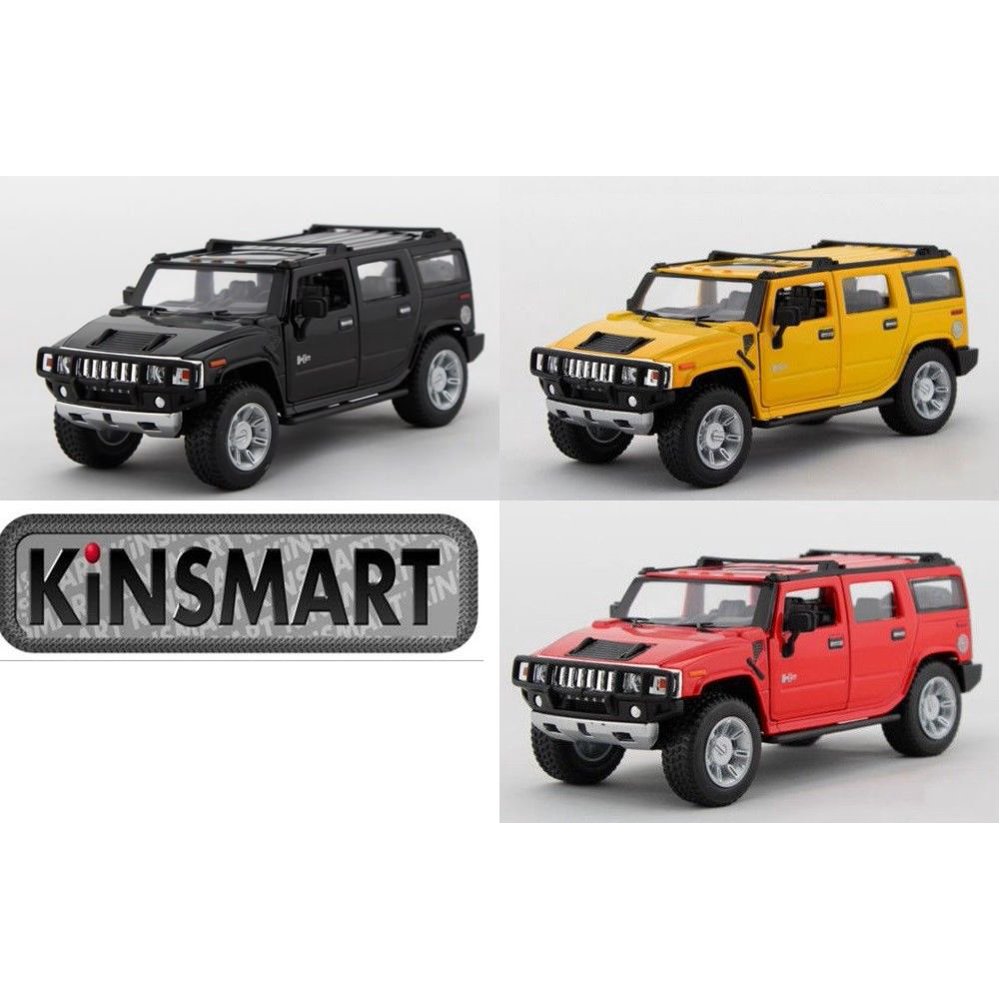 3PC SET 6.5" Kinsmart 2008 Hummer H2 SUV Diecast Model Toy Car 132