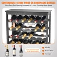 thumbnail image 4 of VEVOR 42 Bottle 7-Tier Modular Wine Rack Bamboo Wood Display Shelf with TableTop, 4 of 9