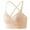 Beige, variant on Jelly Bras for Women Full Coverage No Underwire Sports Bra Fixed Cups Smooth Racerback Plunge Neck Bralette for Yoga Leisure Beige L
