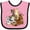 Pink and Black, variant on Inktastic Happy Farm Animals Boys or Girls Baby Bib