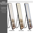 thumbnail image 4 of Espejo de Cuerpo Completo 120x35 cm con Luz LED - De Piso con Soporte o Pared, 3 Tonos de Luz y Control Touch, 4 of 7