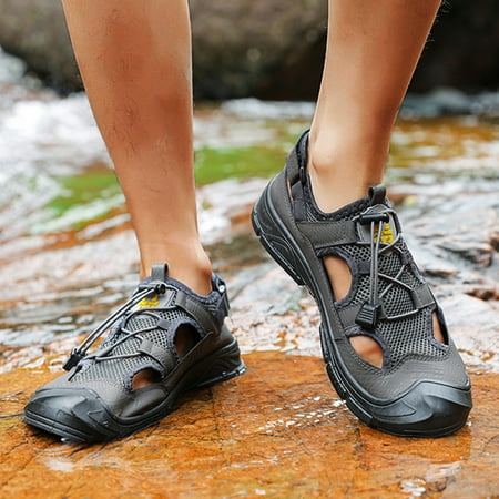 

PhoneSoap Men Flat Breathable Water Shoes Casual Shoes Breathable Non Slip Water Shoes Single Shoes Casual Fashion Casual Shoes Grey