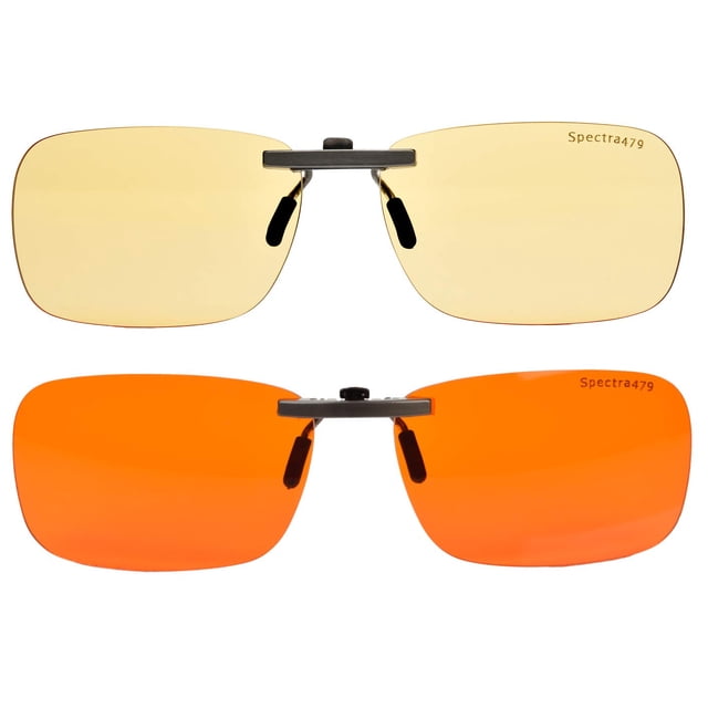 Gafas con clip Spectra479 que bloquean la luz azul día y noche