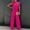 Hot Pink, variant on Summer Dresses for Women Womens Fashion Summer Solid Casual Ruffle Short Sleeve Suspender Jumpsuit