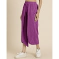 thumbnail image 6 of Moomaya Solid Tulip Pants For Women, Zumba Dance Jersey Crop Pants, 6 of 7
