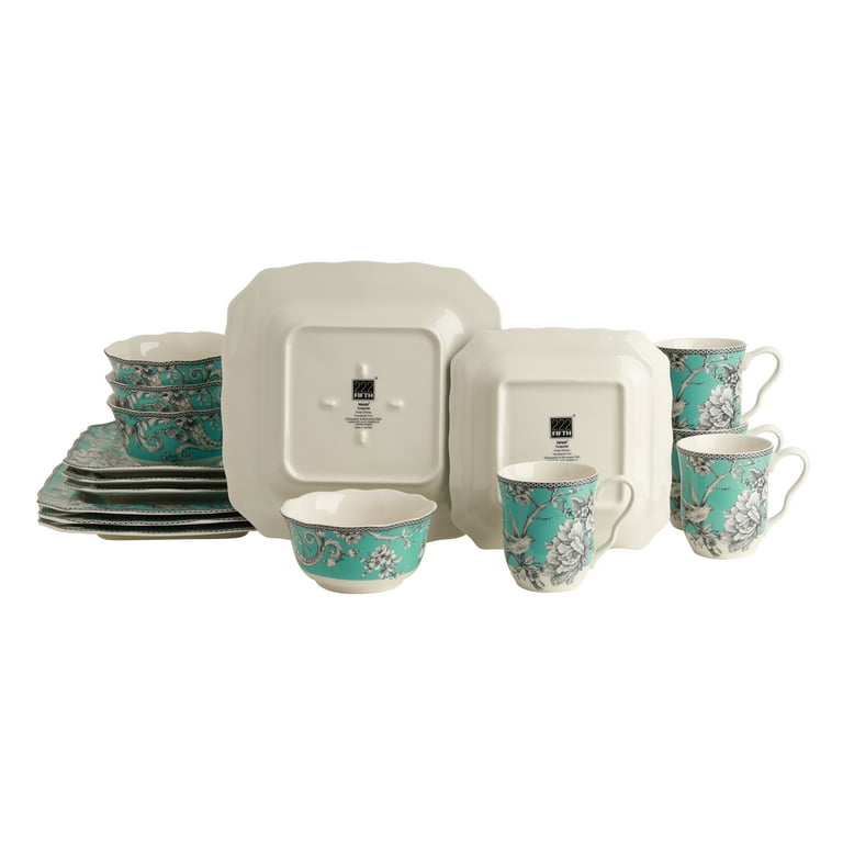 222 Fifth Floral Dishware - Adelaide Square Porcelain Dinnerware