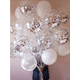 thumbnail image 2 of Globo de confeti plateado de 30 piezas y 12 pulgadas, decoración del banquete de boda de helio de aire blanco perla, suministros para Baby Shower, 2 of 4
