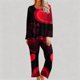 thumbnail image 4 of RKSTN Valentine's Gifts Pajamas Set for Women Oversized Crewneck Valentine's Day Loves Heart Graphic Printed Loungewear Matching Set Womens Casual Loose Long Sleeve T Shirt and Pjs Pant 2 Piece Set, 4 of 6