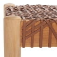 thumbnail image 5 of Safavieh Bandelier Cowhide Leather Bench, Rectangle, Rustic Indoor Seating, Light Brown, 5 of 10
