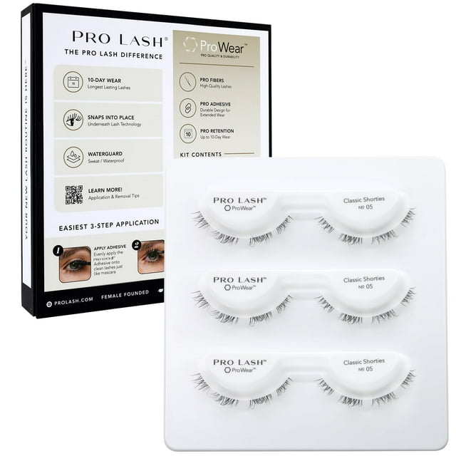 Eyelash Clusters Pro Lash ProWear, impermeables durante 10 días, 3 juegos