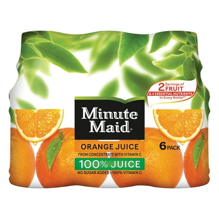 Minute Maid 100% Juice, Orange, 10 Fl Oz, 6 Count - Walmart.com
