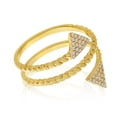thumbnail image 3 of 14k Yellow Gold Offset Triangle Diamond Ring, 3 of 3