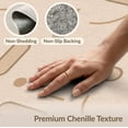 thumbnail image 6 of ODIKA 3'x5' Beige Sand Modern Geometric Abstract Washable Throw Rug Contemporary Minimalist Oval Circle Motif Stain Resistant, Low Profile, Non-Slip for Entryway, Kitchen, Mudroom, 6 of 7