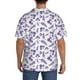 thumbnail image 3 of Fotbe Lavender Flowers Camisa Estampada de Manga Corta para Hombre, Casual de Verano, Estilo Playero, Sin Arrugas-XX-Large, 3 of 5
