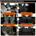 thumbnail image 3 of Car Seat Covers Custom Fit for Toyota Highlander 2020 2021 2022 2023 2024 2025: 7 Seats Full Set Seat Cushion Waterproof Leather Breathable Compatible Airbag (Black, 3 Rows 7 Seats), 3 of 7