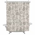 thumbnail image 2 of Farmhouse Light Grey Floral Shower Curtain for Bathroom Decor, Linen Boho Paisley Flower Rustic Waterproof Fabric Shower Curtain, 36"x72" Set with 12 Hooks, 2 of 9