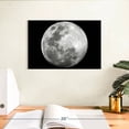 thumbnail image 3 of Elephant Stock Simple Moon Wall Art - Horizontal Canvas Wall Art - Living Room Wall Decor - Astronomy & Space Canvas - Black And White Decor - 12" x 8", 3 of 8