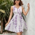 thumbnail image 3 of Lavender Floral Purple Sundress Sleeveless Dress Summer Women Clothes Dress for Women Dresses, 3 of 7