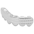 thumbnail image 3 of Teeth Brace, Rounded And  Hip Hop Lightweight And Portable Easy Metal Teeth Brace With Gold Ion Plating For Various Occasions Silver, 3 of 8