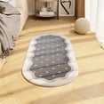 thumbnail image 2 of Oval Pastel Color Polka Dot Area Rug, 15.75×23.62 inch Soft Fluffy Plush Non-Slip Bedside Carpet, Wavy Edge Non-Shedding Indoor Floor Mat, Cozy Decorative Carpet for Living Room Bedroom Home Decor, 2 of 6