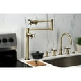 thumbnail image 3 of Kingston Brass KS4703BEX Essex Deck Mount Pot Filler Faucet, Antique Brass, 3 of 8