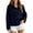 A103 Navy, variant on Mifsaly Fall Coats for Women 2025 Lapel Button Down Bomber Jacket Long Sleeve Drawstring Hem Lightweight Outerwear with Pockets Fit Work Street