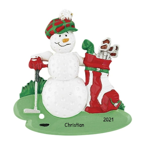 Personalized Golf Christmas Ornaments 2024 - Golfer Ornament, Golf Ball Ornaments for Christmas Tree, Golf Decor, Golf Ornament, Golf Themed Gifts - Golf Snowman - Free Customization