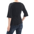 thumbnail image 4 of WILLIAM RAST Womens Black Harmony Graphic 3/4 Sleeve Crew Neck Top XS, 4 of 4